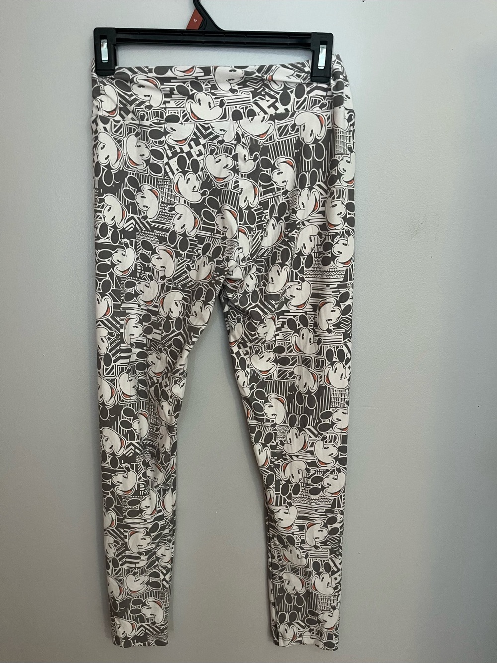 LuLaRoe Gray and White Cartoon Character Kids Leggings